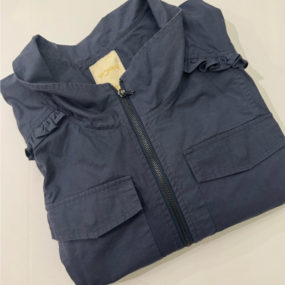 ModCloth Blue Utility Jacket Ruffled Size 4x - Picture 14 of 14